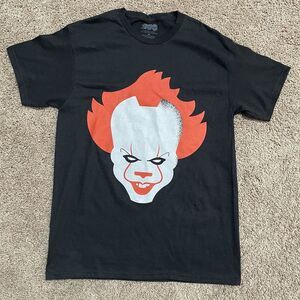 Pennywise Shirt Men Medium Black Dancing Clown IT Movie Horror Graphic Helloween